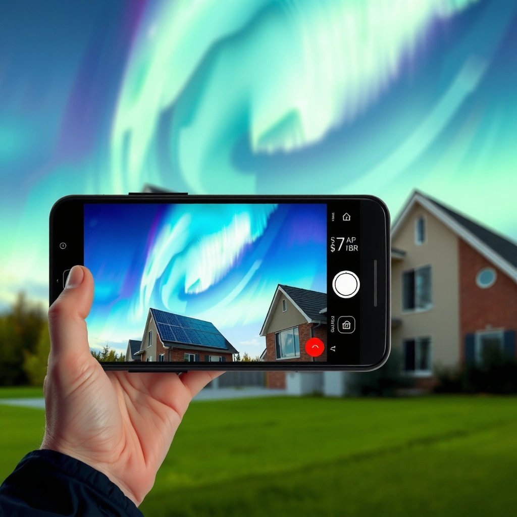 Android Camera Mode - how to take a picture of aurora borealis on android