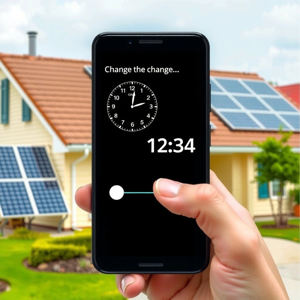 Home Screen Widget - how to change the clock display on android