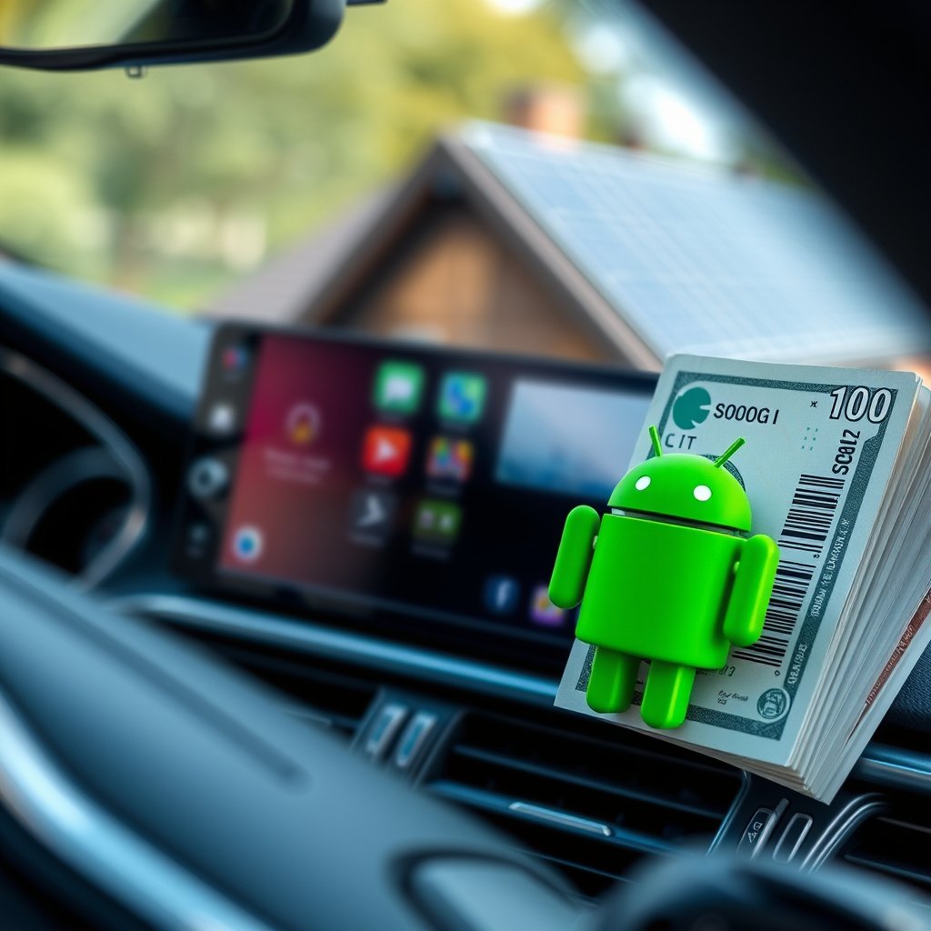 Image showcasing various alternatives to Apple CarPlay for Android users.