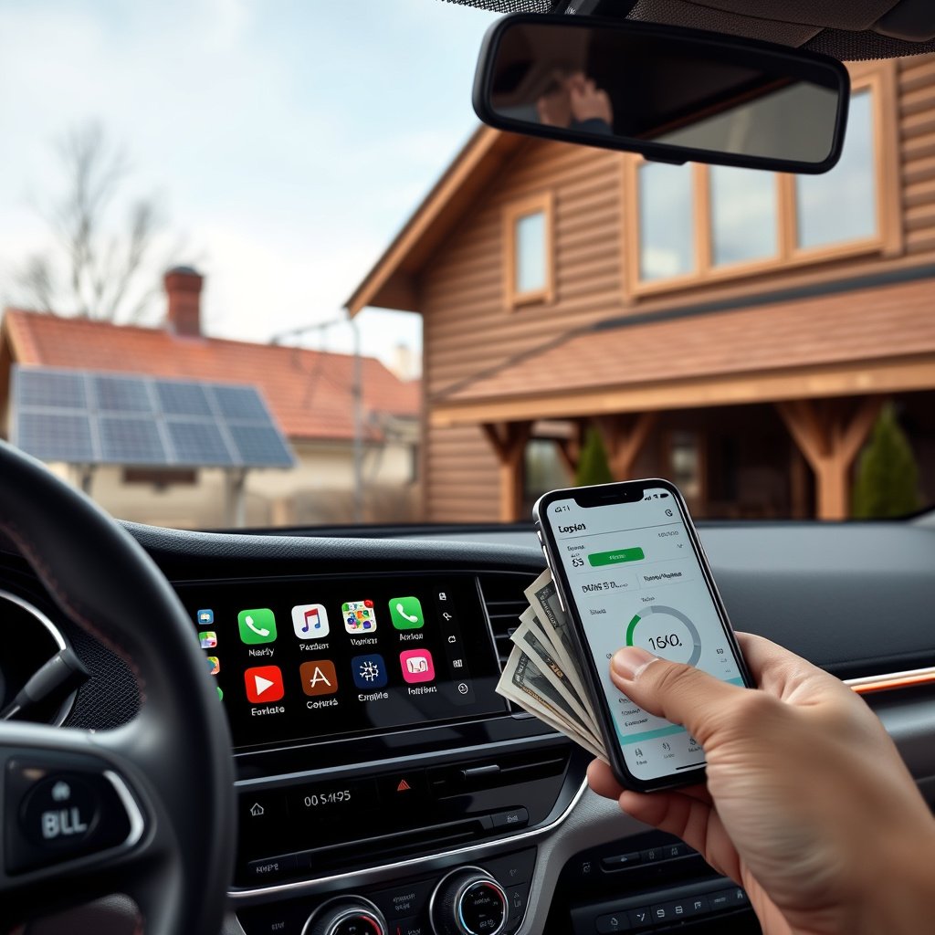 Illustration explaining the core compatibility rule between CarPlay and Android devices.
