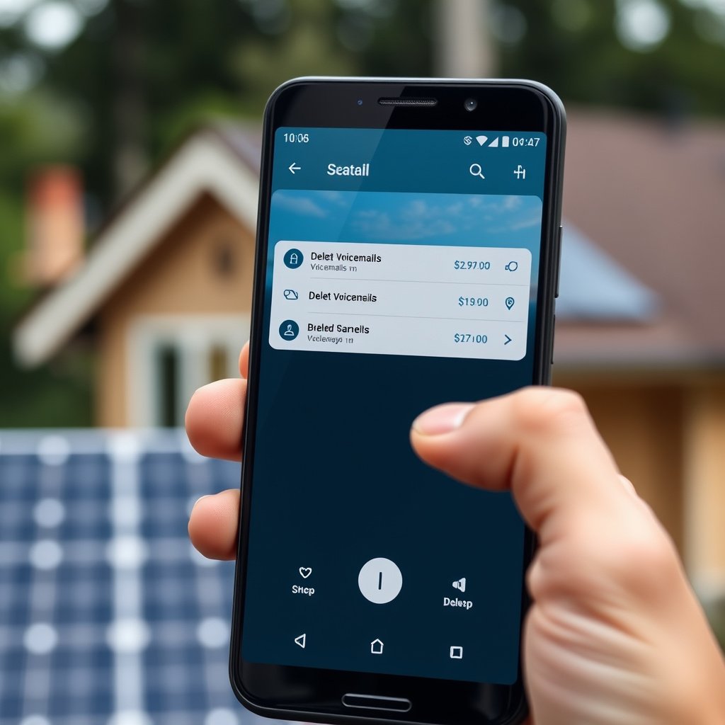 Step-by-step guide to delete a single voicemail on an Android phone.