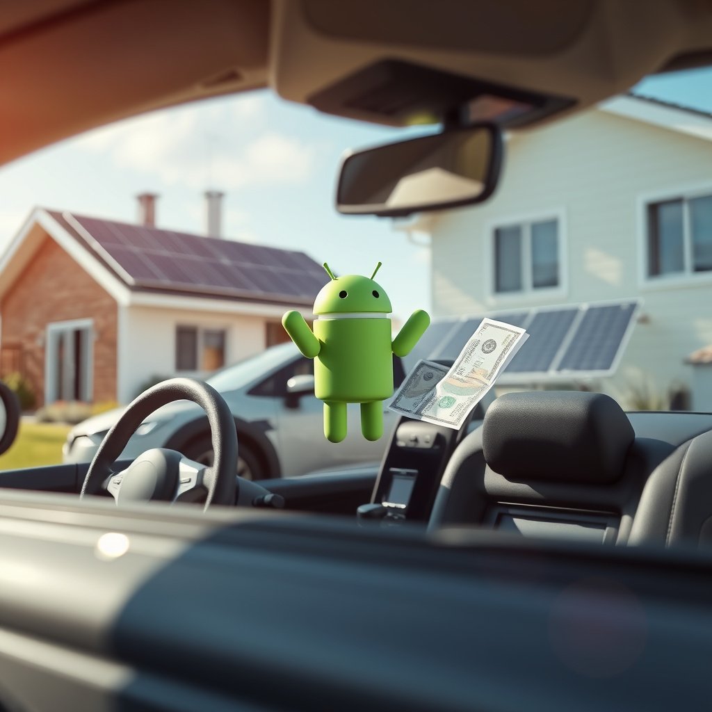 Step-by-step guide to disconnecting Android Auto via wired USB connection in a car.