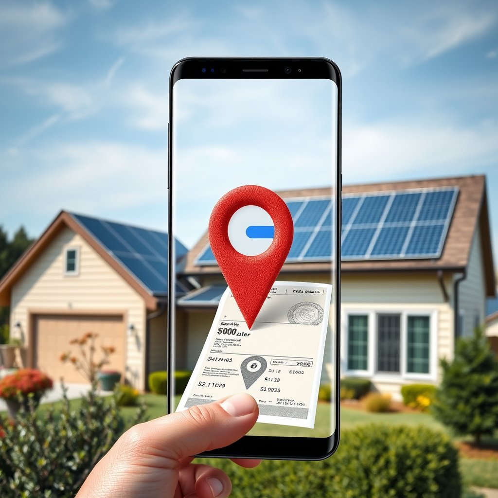 Screenshot showing how to drop a pin using Google Maps on Android devices.