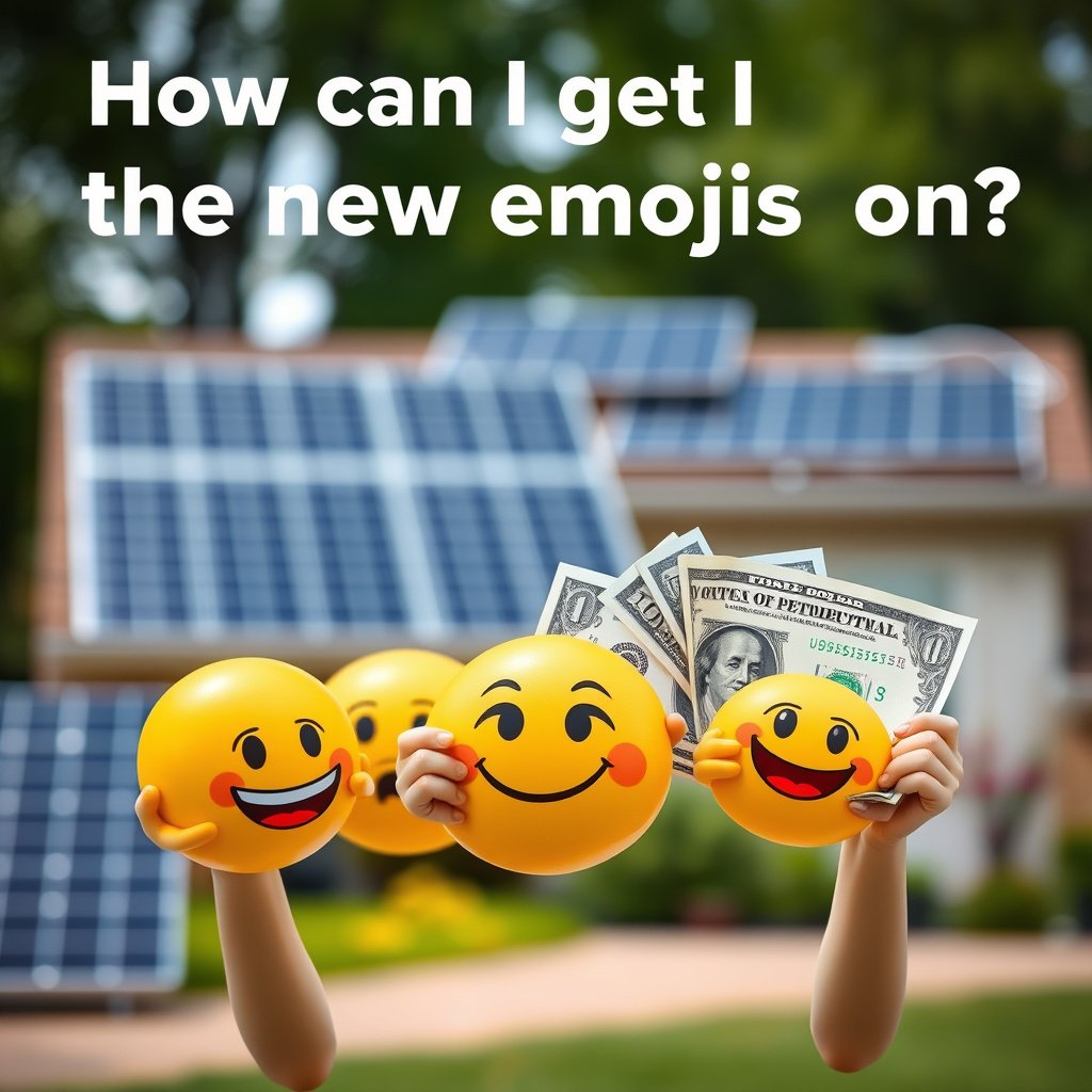 Person updating Android version on smartphone to access new emojis.