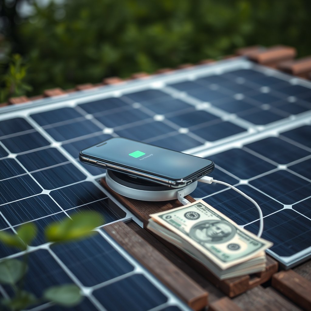 A smartphone displaying the wireless charging icon to verify charging is working on Android.